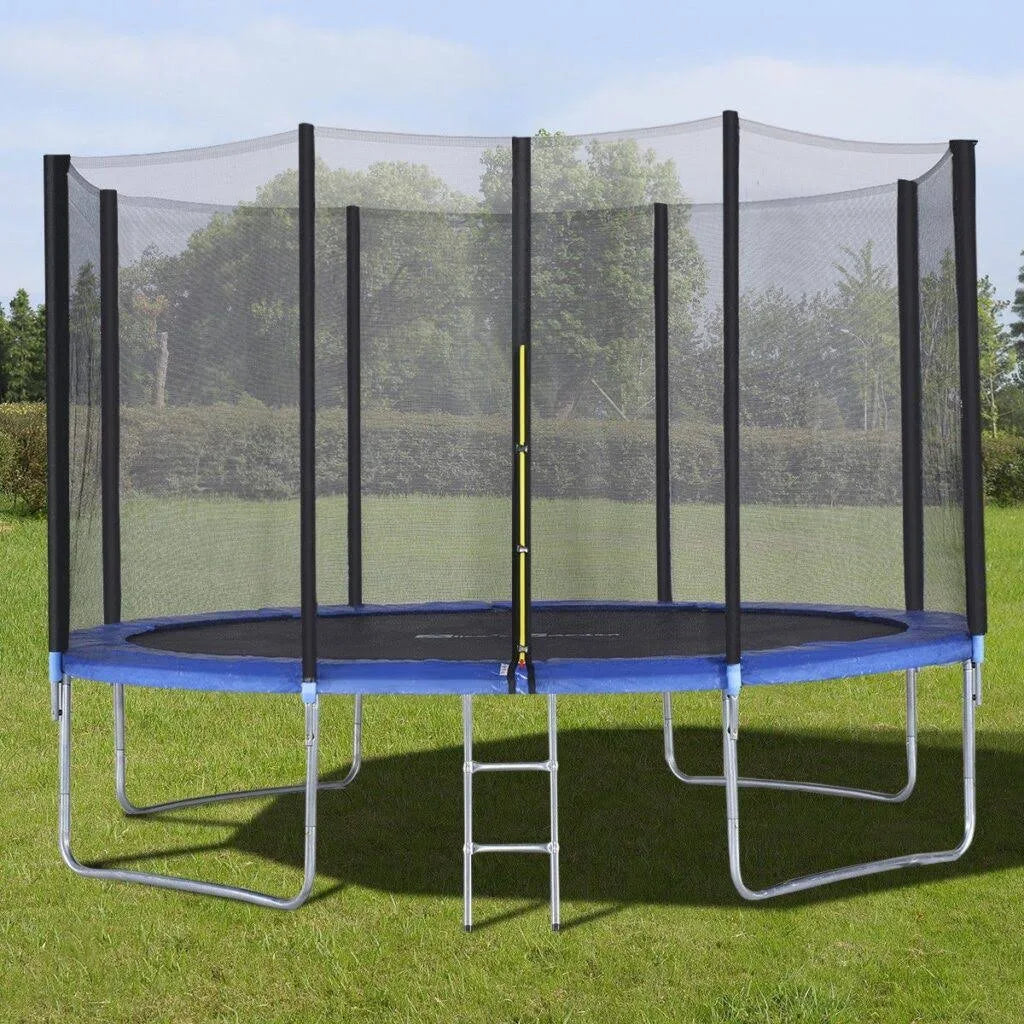 12& Trampoline with Enclosure Net Spring Pad & Ladder O334315