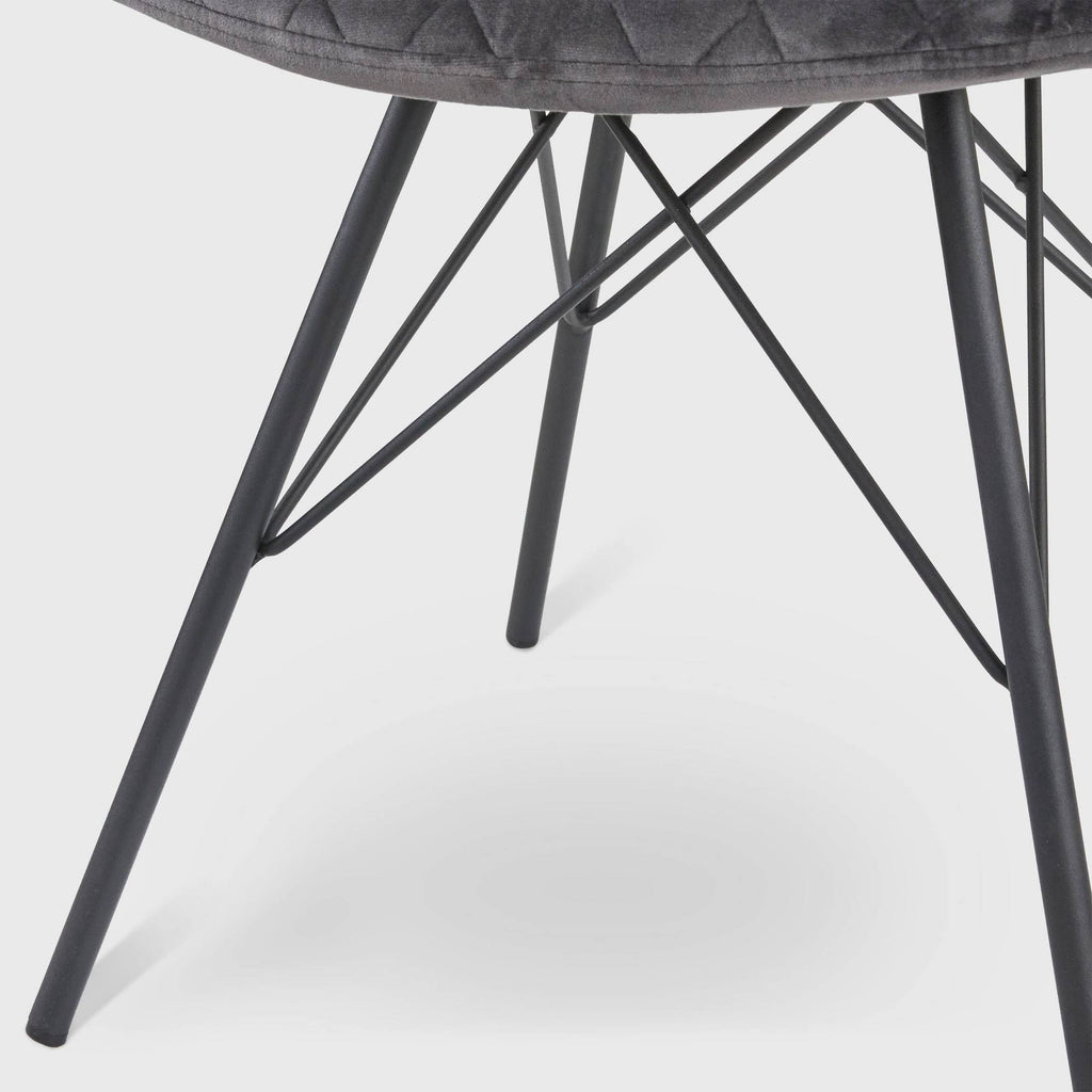Gray Dining Chair Set of 2 D1079
