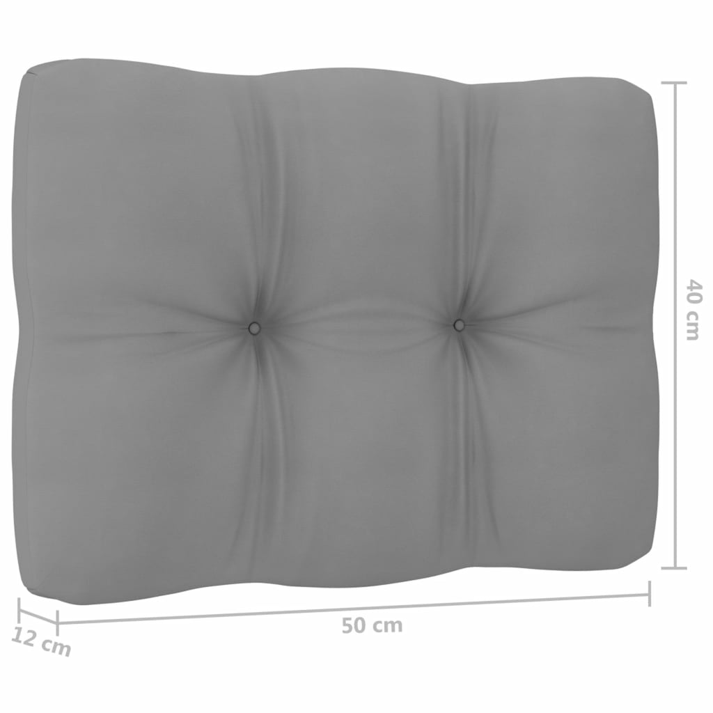 6 Piece Gray Cushioned Pinewood Outdoor Sectional Sofa Set R671