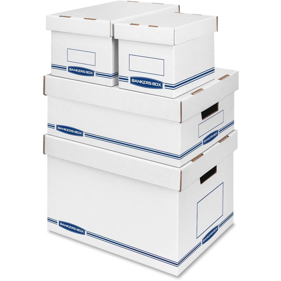 X-Large White Blue Organizer Storage Boxes P549809