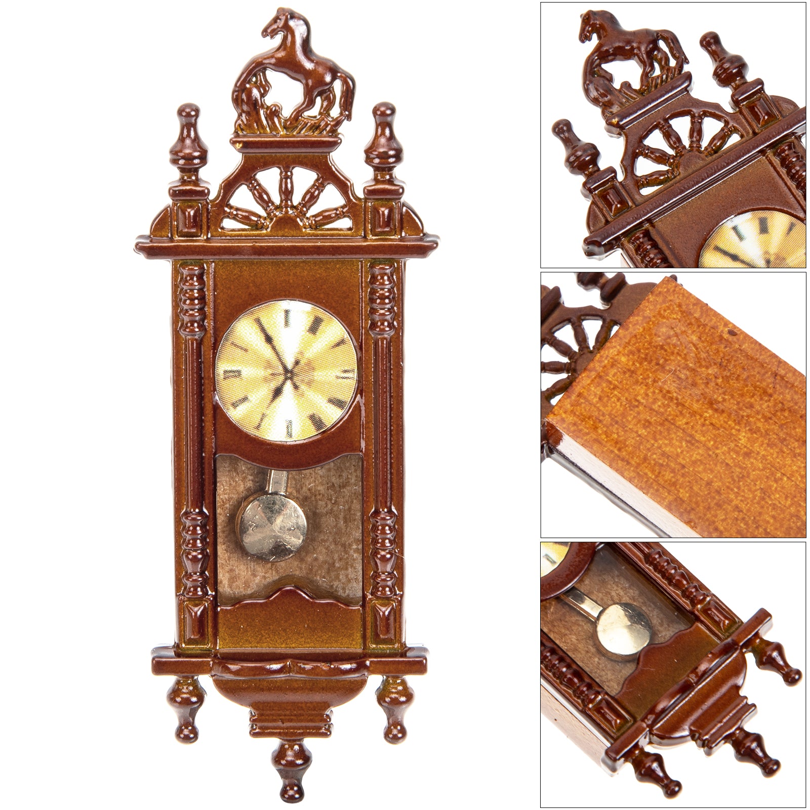 Metal Dollhouse Hanging Clock Toy Doll Furniture S131