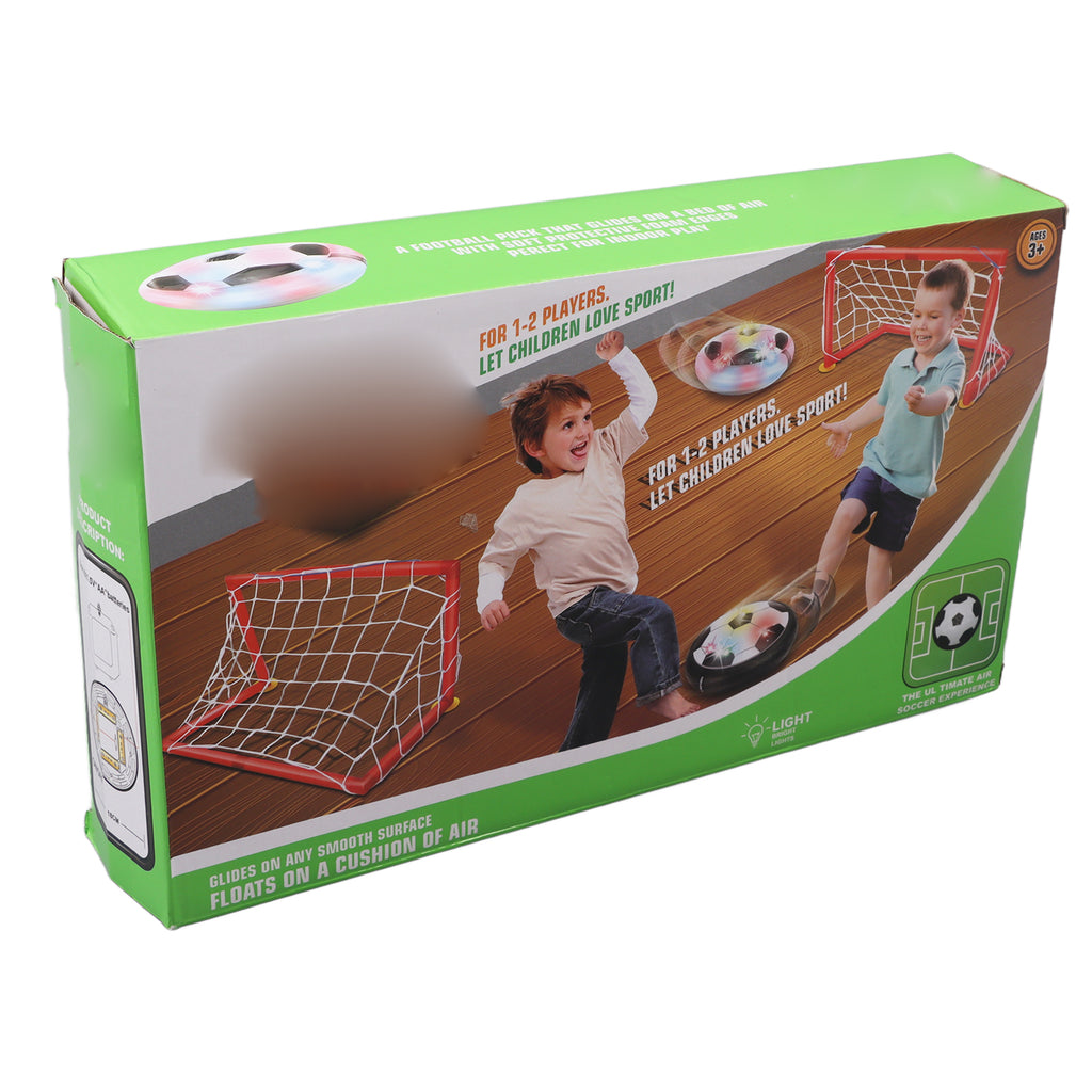 Kids Hover Soccer Ball Toy LED Light 2 Net Indoor Air Floating Football Z3450