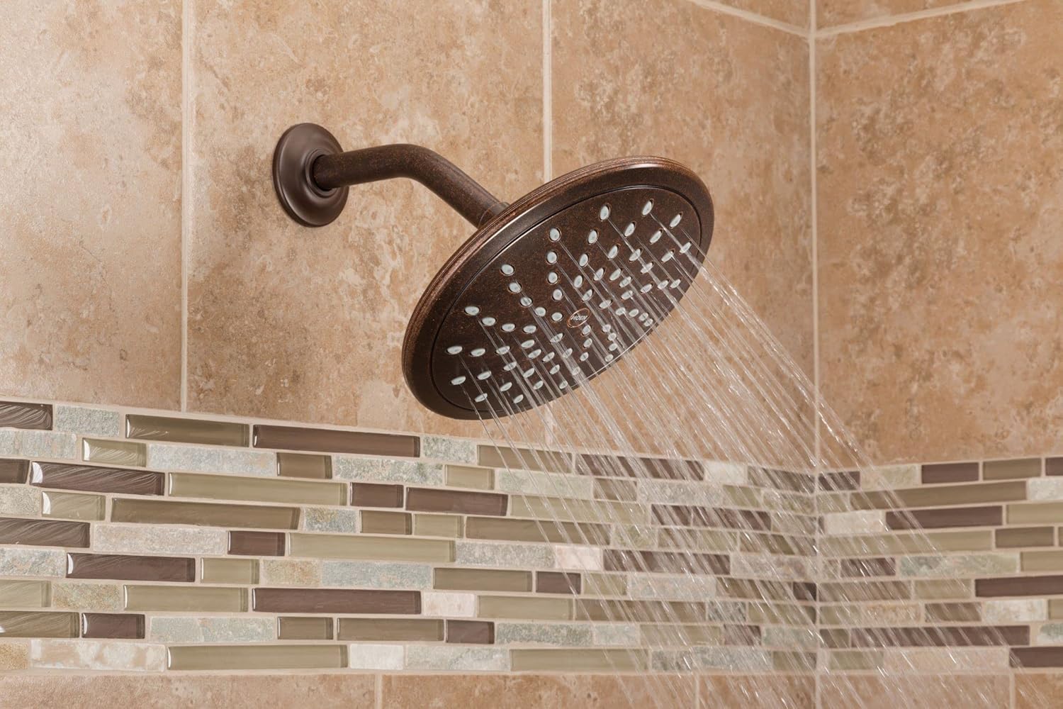 Brushed Nickel Round Rainshower Showerhead Pack of 2 P3629