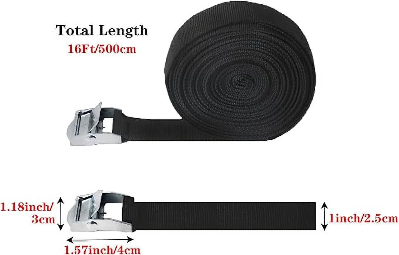 12 Packs 16ft Adjustable Cam Buckle Lashing Straps G714890