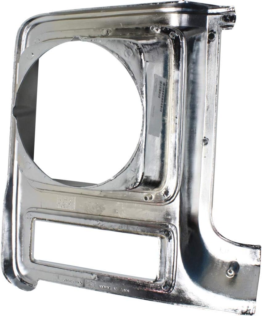 Chrome & Painted Dark Argent Round Headlight Door Pair for Chevy C10 C20 C30 1979 1980 W128889