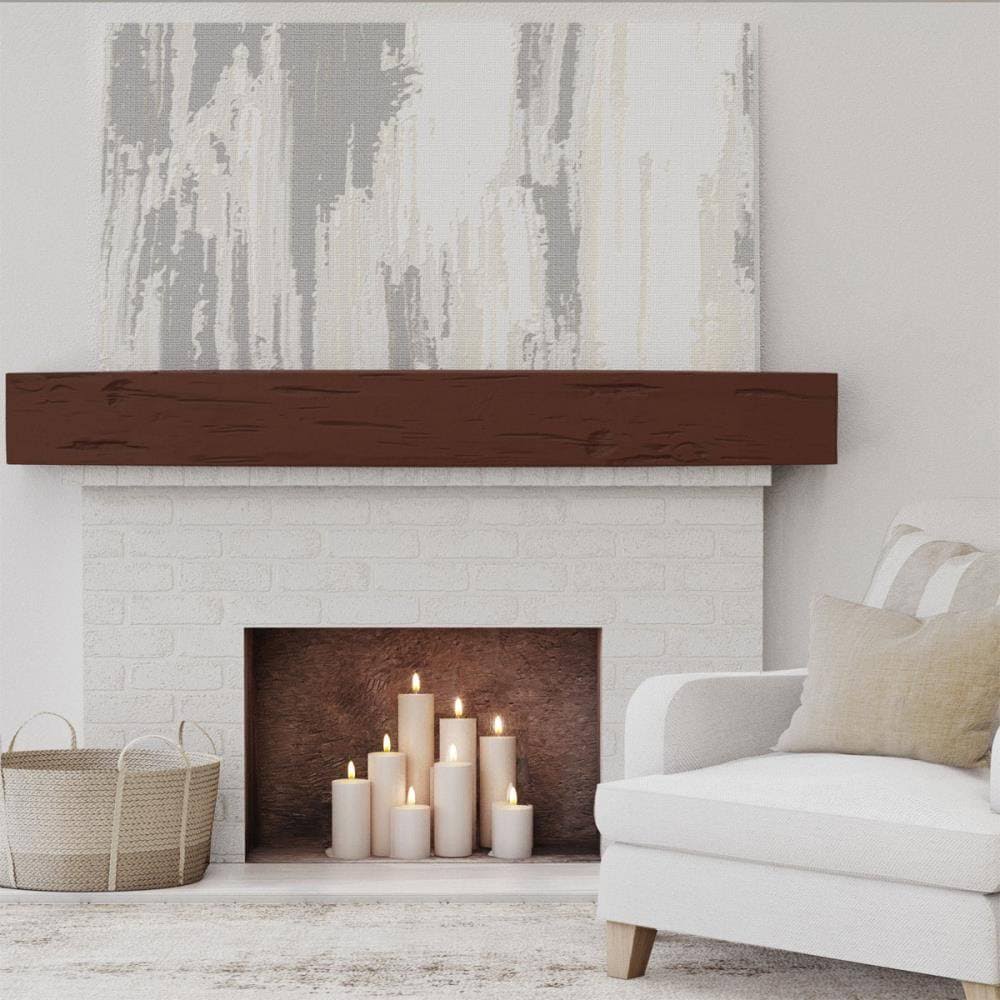 Natural Pecan Faux Wood Fireplace Mantel C803336