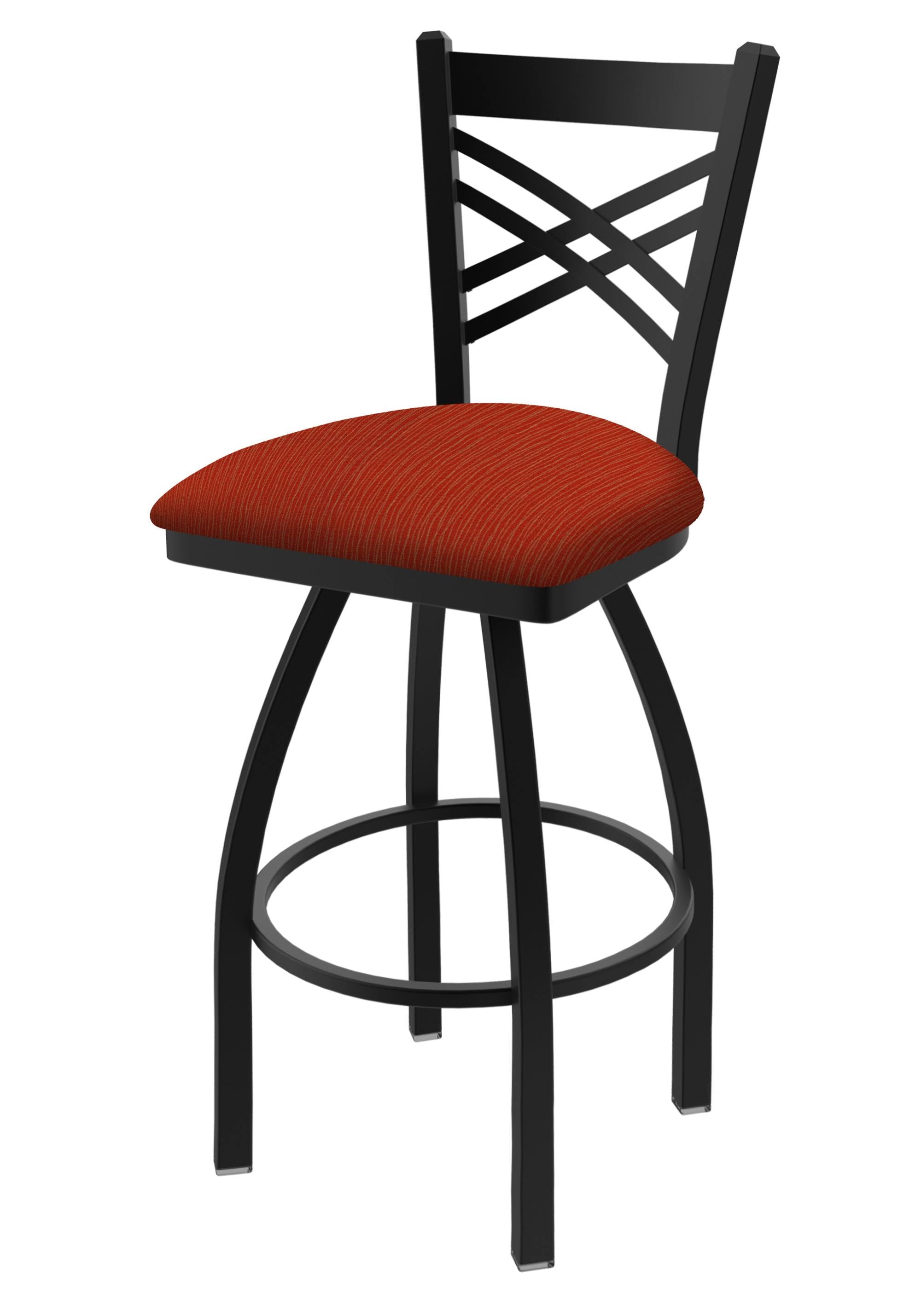Black Wrinkle Finish Swivel Counter Stool U79943