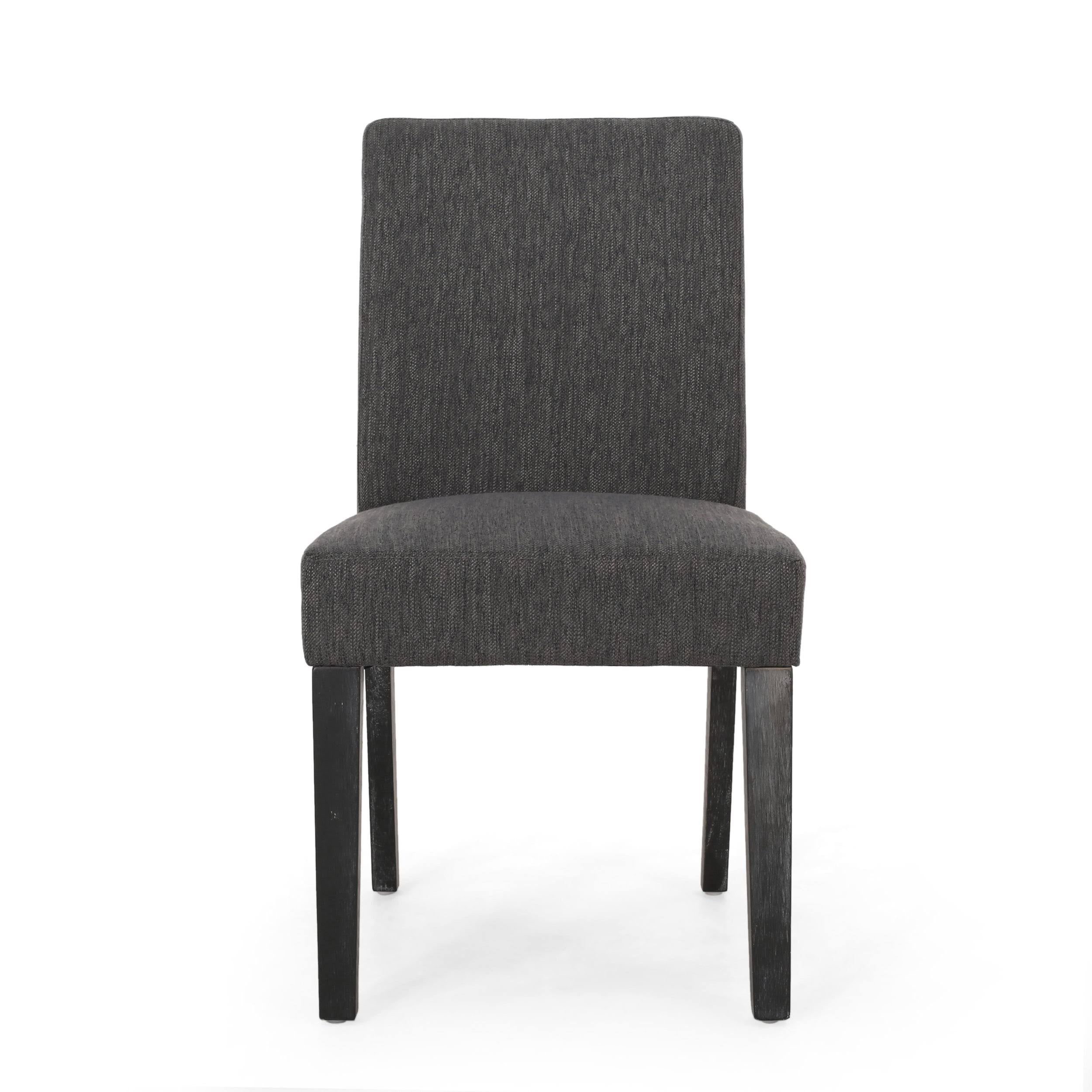Dark Brown Upholstered Dining Chair, Set of 2 D27734