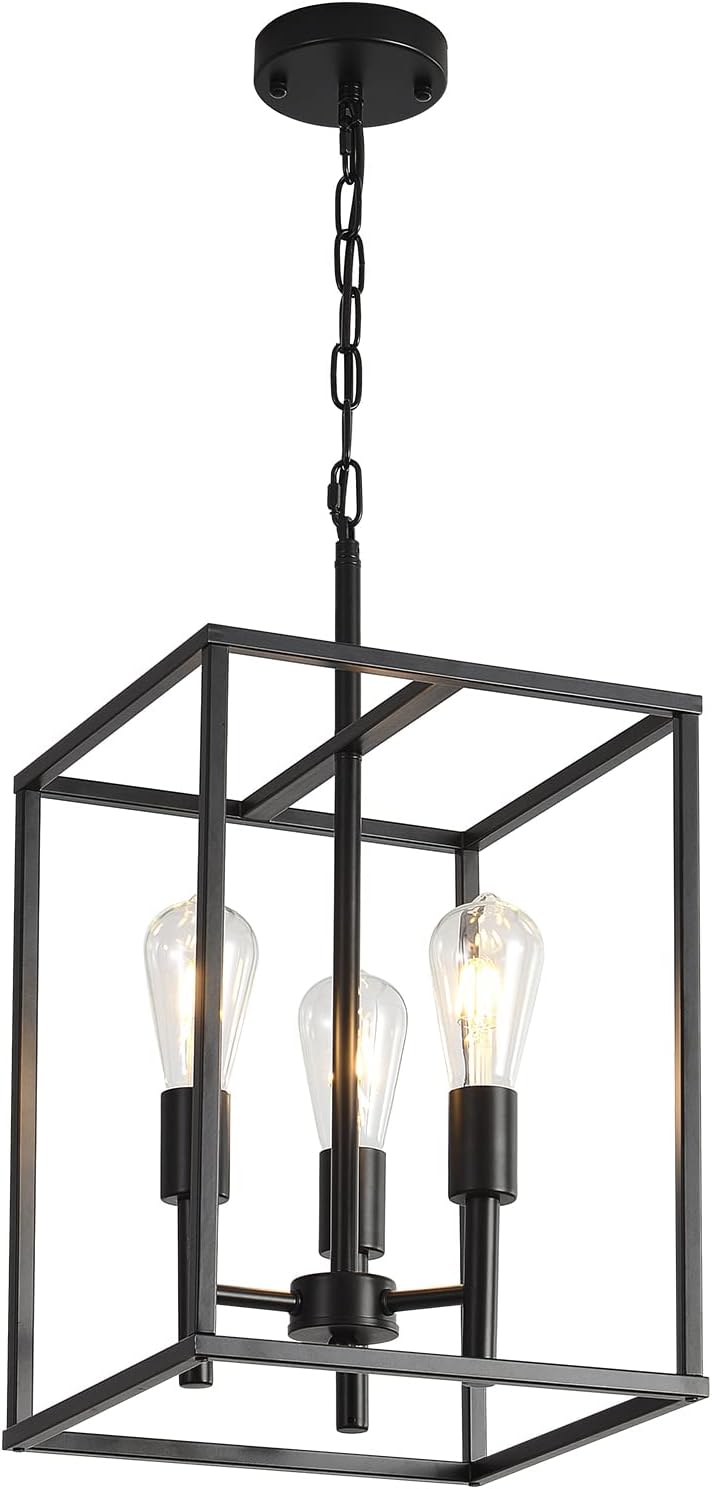 3-Light Black Farmhouse Chandelier R70347