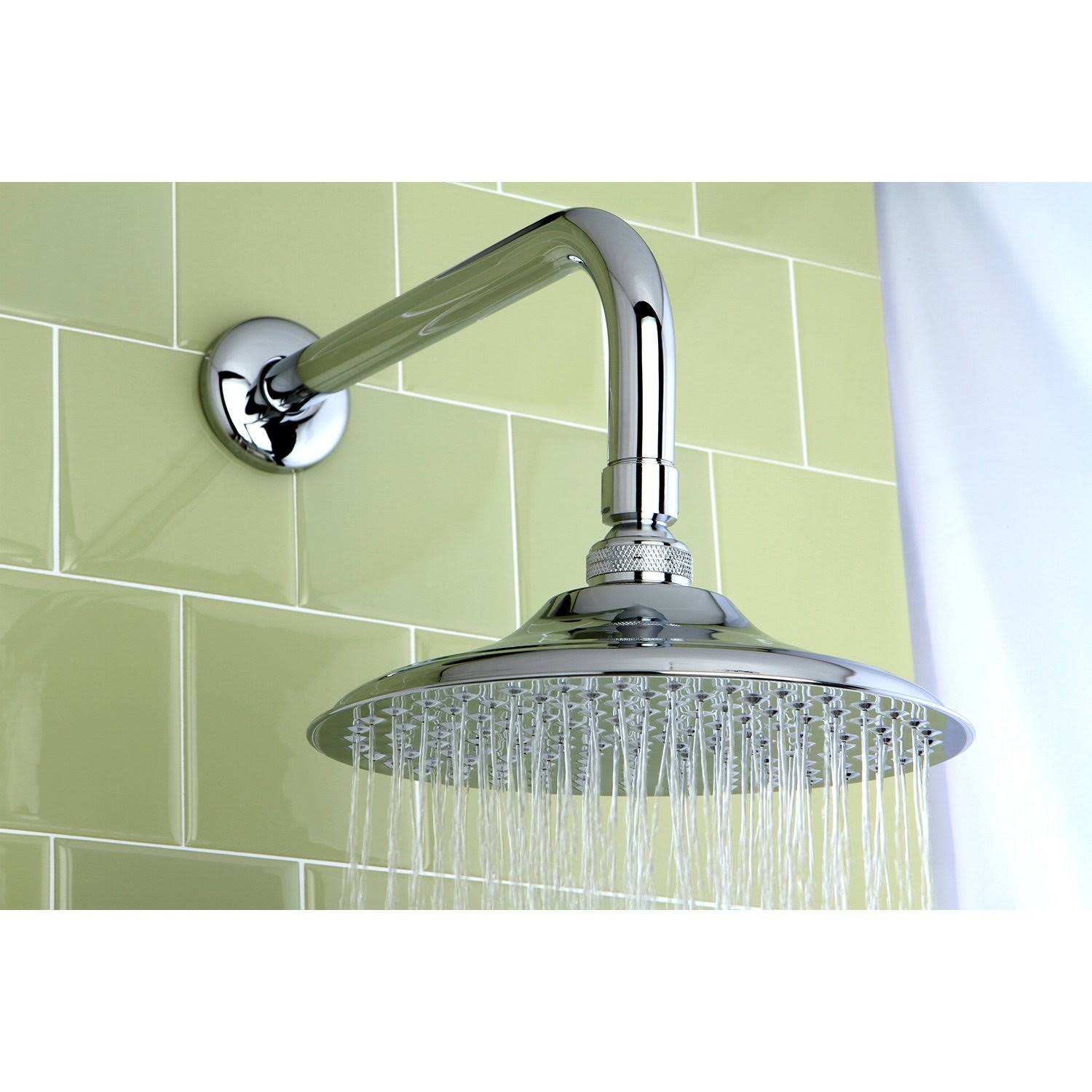 Brushed Nickel 5-1/4-Inch Shower Head with Shower Arm Q667008