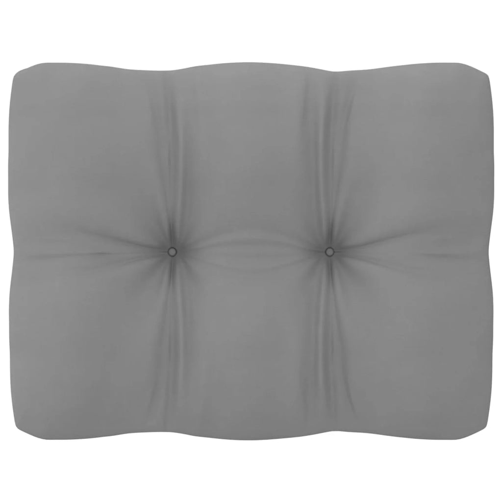 6 Piece Gray Cushioned Pinewood Outdoor Sectional Sofa Set R671