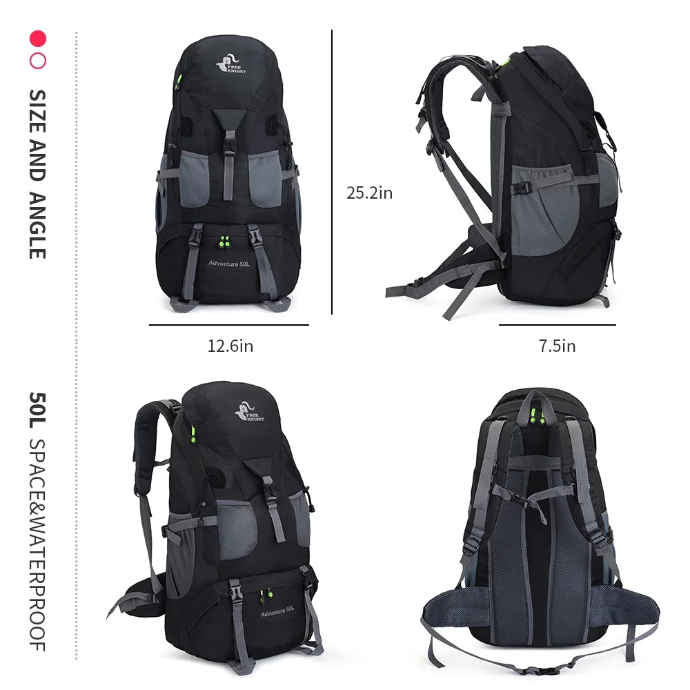 50L Lightweight Water Resistant Hiking Backpack S9207