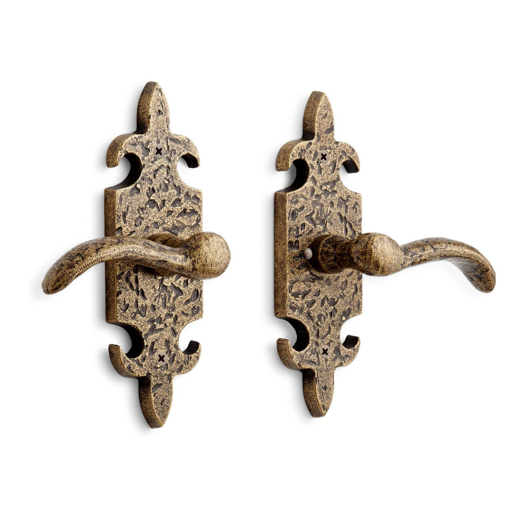 Antique Copper Solid Brass Passage Door Lever Set E497279