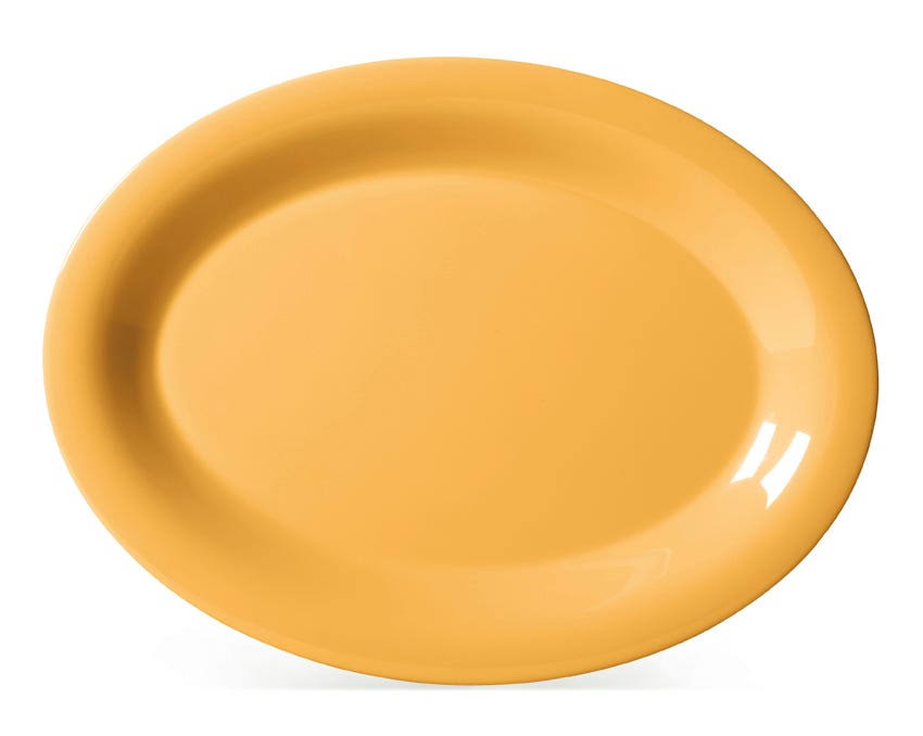 Mardi Gras Tropical Yellow 13 1/2 in Oval Platter B9064