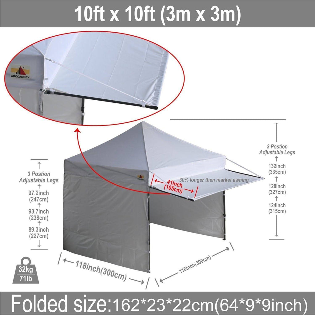 10 x 10 Pop-Up Portable Canopy Tent N9785