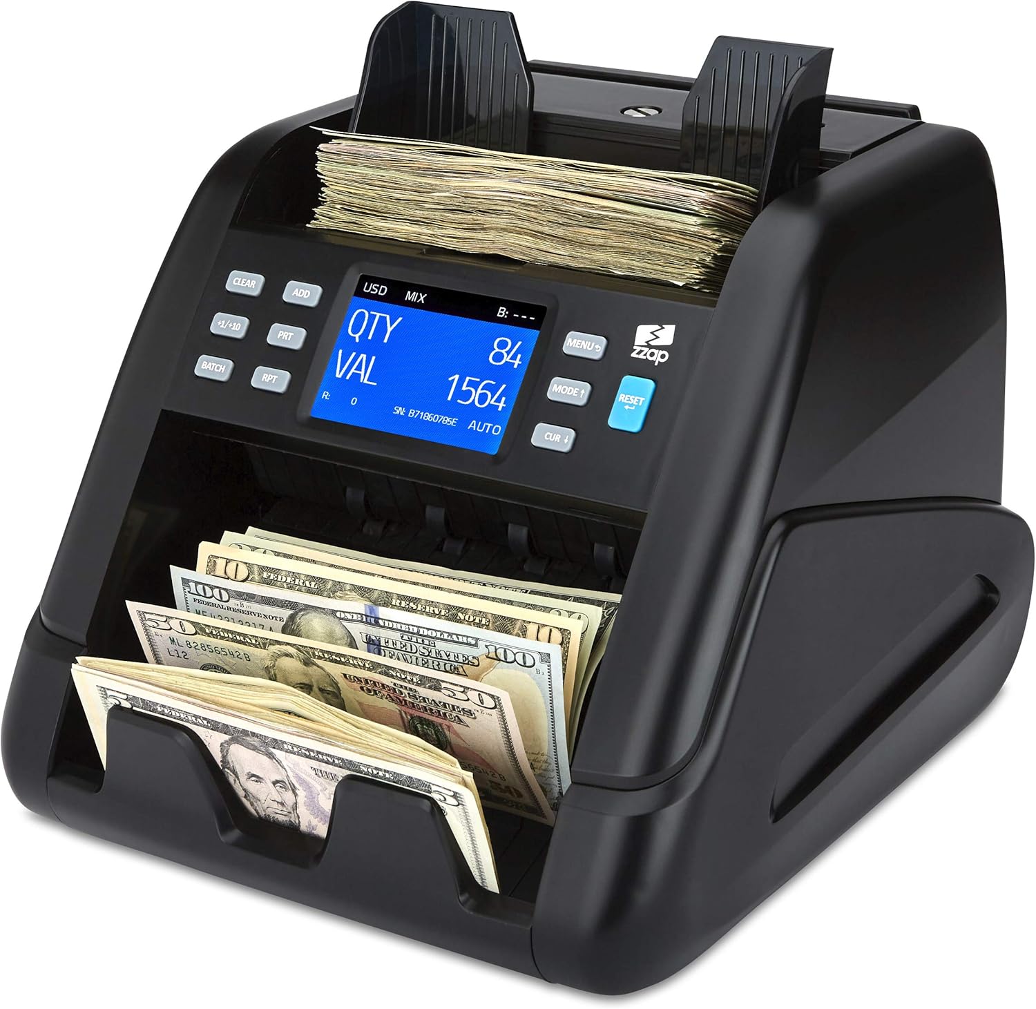 Bill Value Counter & Counterfeit Detector Money Cash Currency Machine T73614