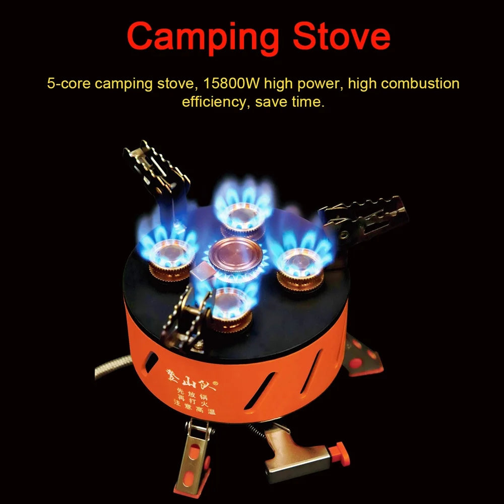15800W Windproof Camping Stove with Storage Bag H51226