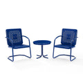 Navy 3-Piece Metal Patio Conversation Set K5074