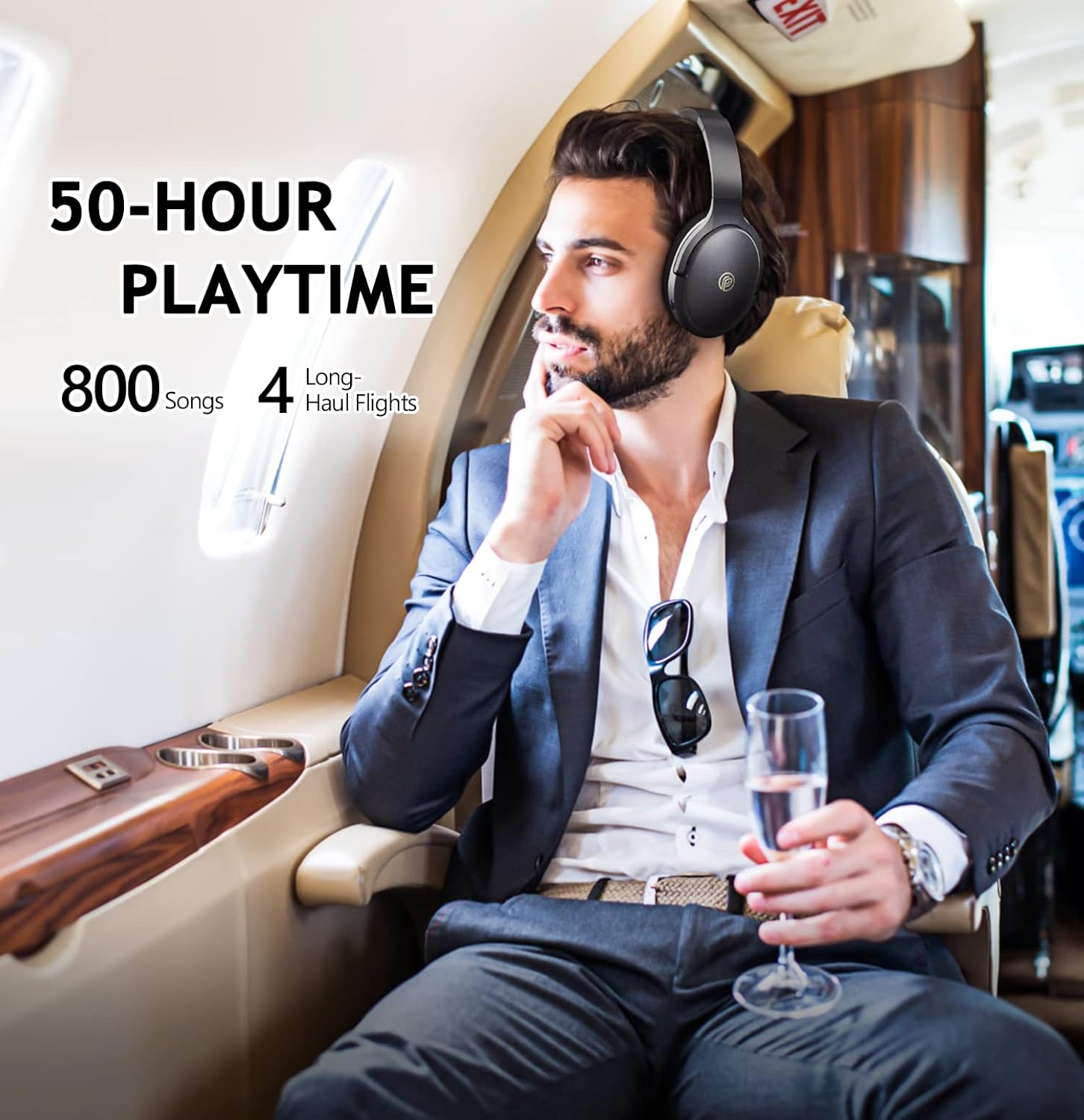 Wireless Over-ear Bluetooth Headphones with Microphone, Pack of 2 O998