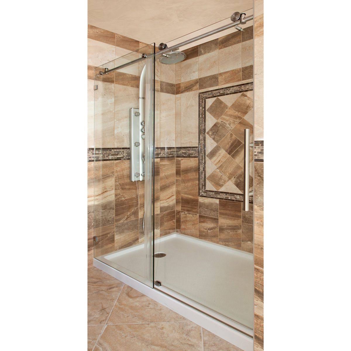 Frameless Sliding Shower Door Chrome Q801247
