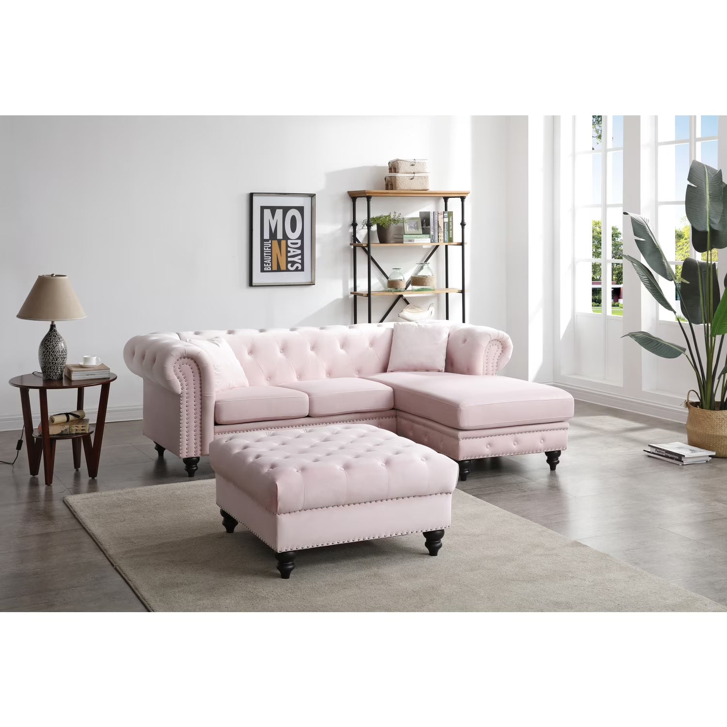Pink Sofa Chaise ( 3 Boxes ) R5999