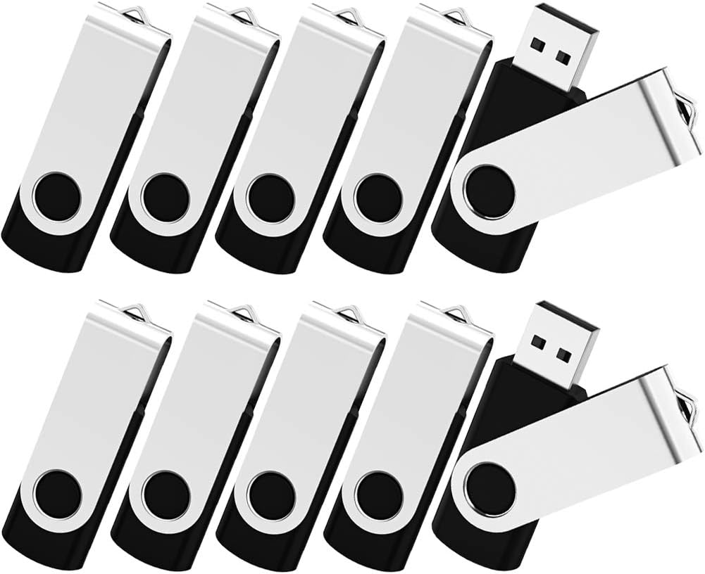 Black Pack of 2 Swivel USB Flash Drives T54095