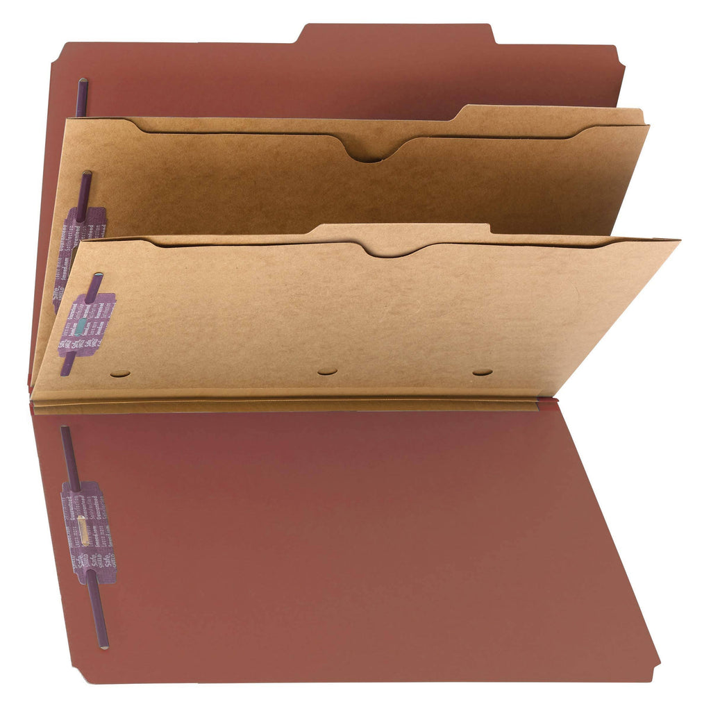 Red Legal Expanding Classification Folder with Tabs (Pack of 10) E299293