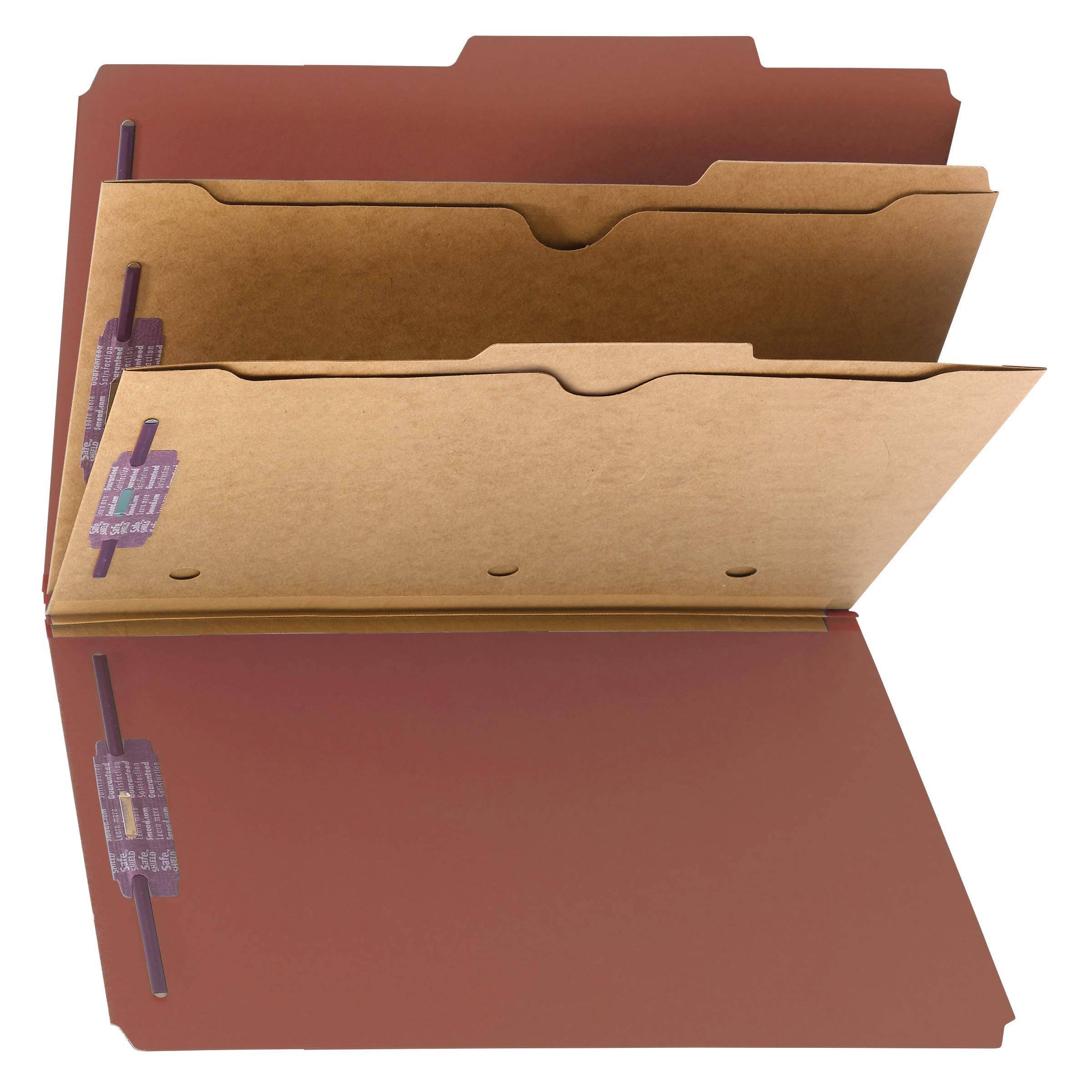 Red Legal Expanding Classification Folder with Tabs (Pack of 10) E299293