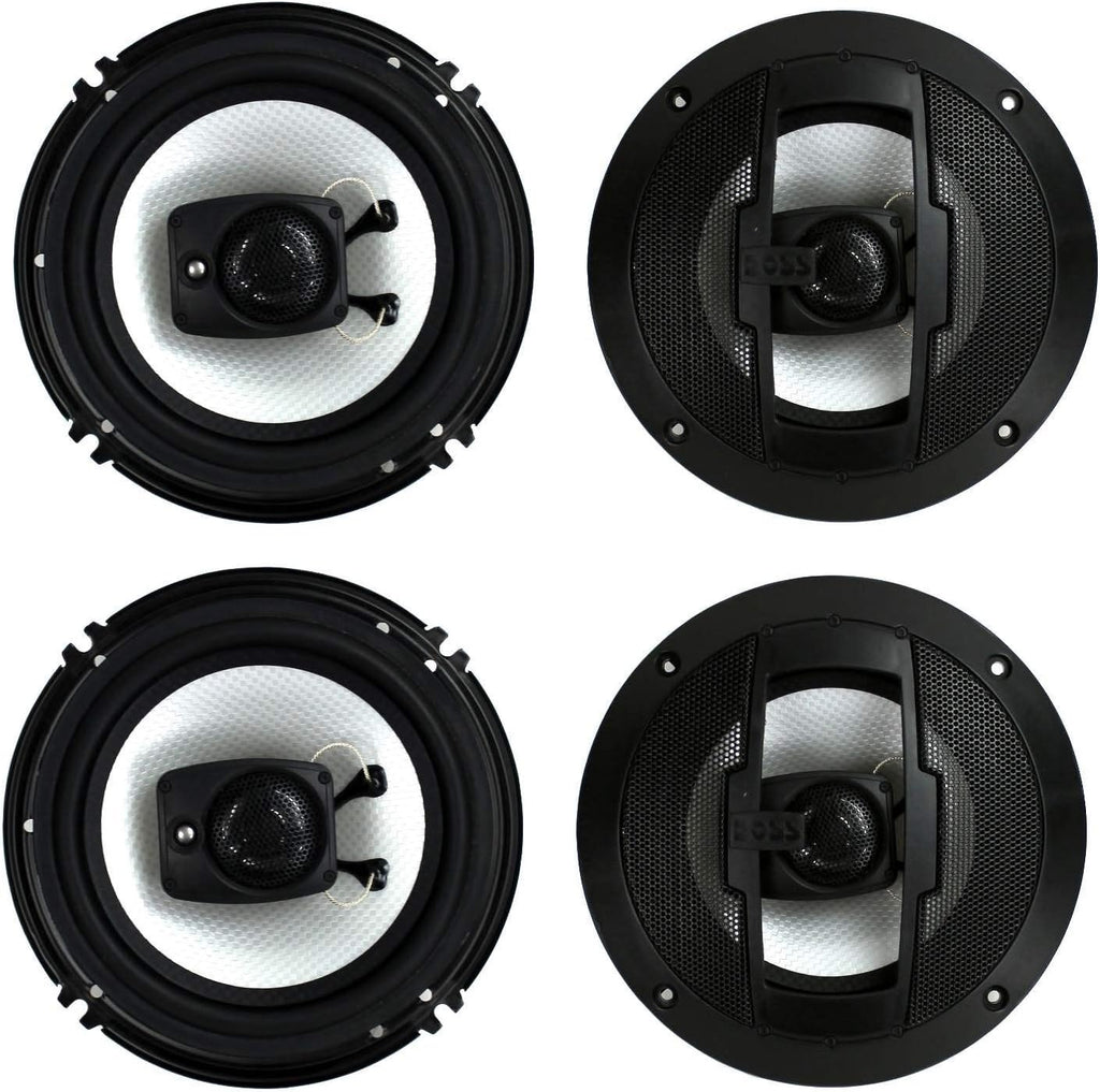 6.5" 600W 3 Way Car Audio Coaxial Speakers 4 Ohm Pack of 2 E1554