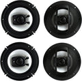 6.5" 600W 3 Way Car Audio Coaxial Speakers 4 Ohm Pack of 2 E1554
