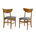 Mid-Century Wood Dining Chairs (Set of 2) K692