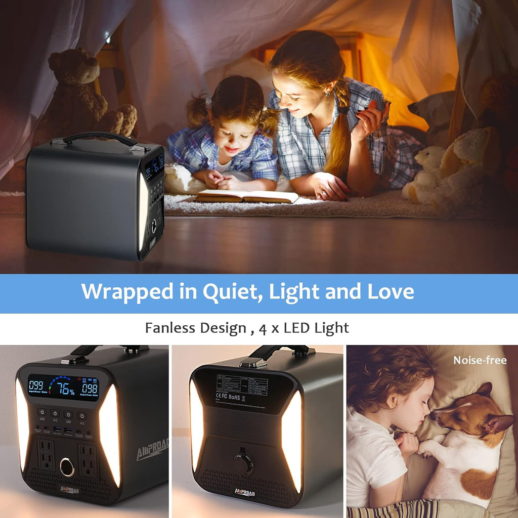 Portable Power Station 300Wh with AC/DC/QC USB Ports C7470