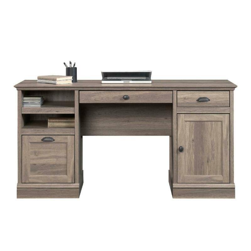 Executive Desk, Salt Oak Finish S240