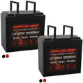 12V 55AH Lithium LiFePO4 Deep Cycle Battery 2 Pack P409