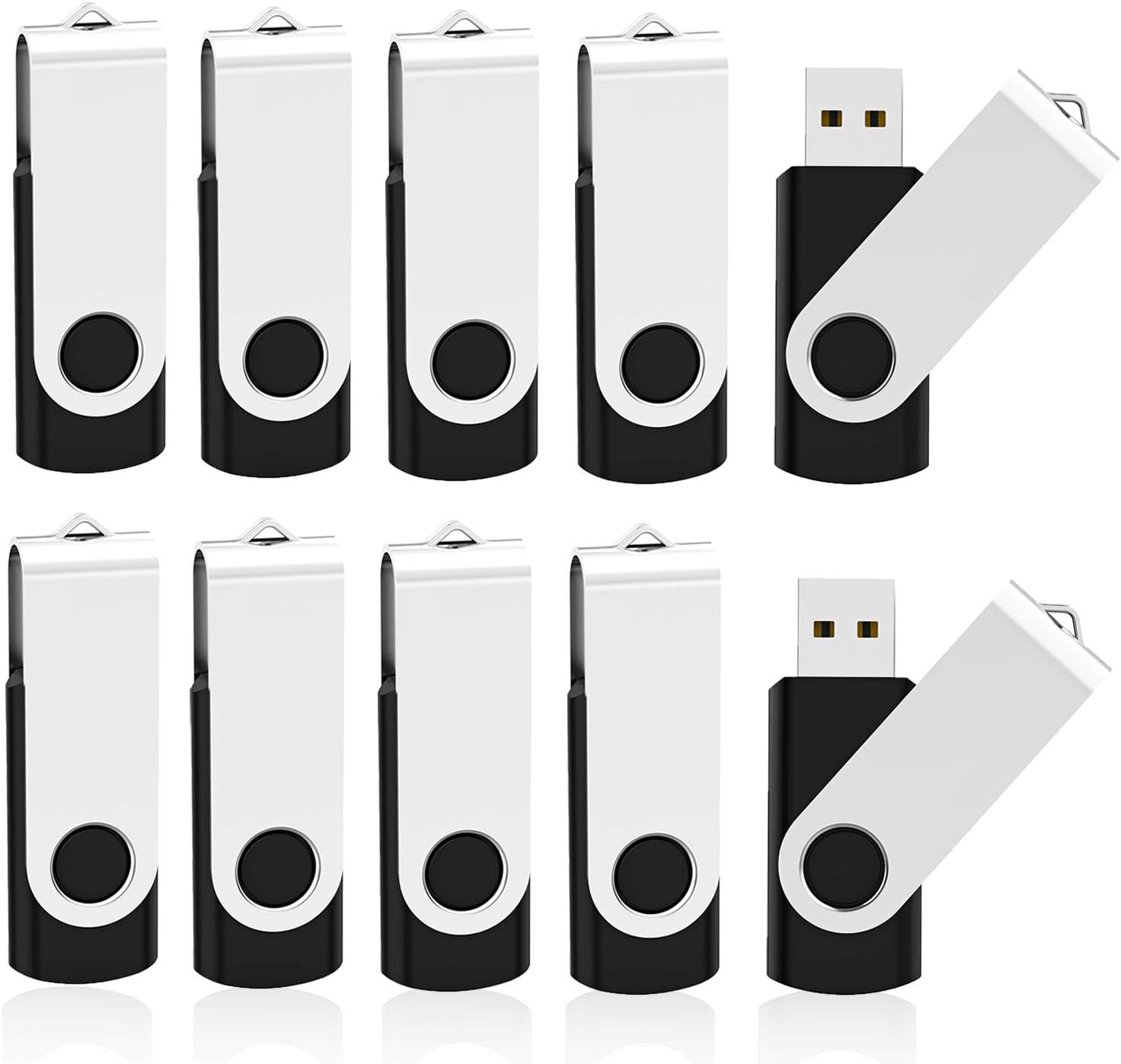 Black Pack of 2 Swivel USB Flash Drives T54095