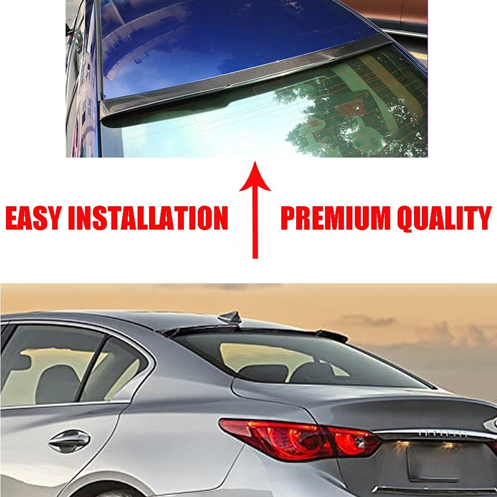 Rear Roof Window Spoiler Carbon Fiber Rear Top Spoiler Wing O3891