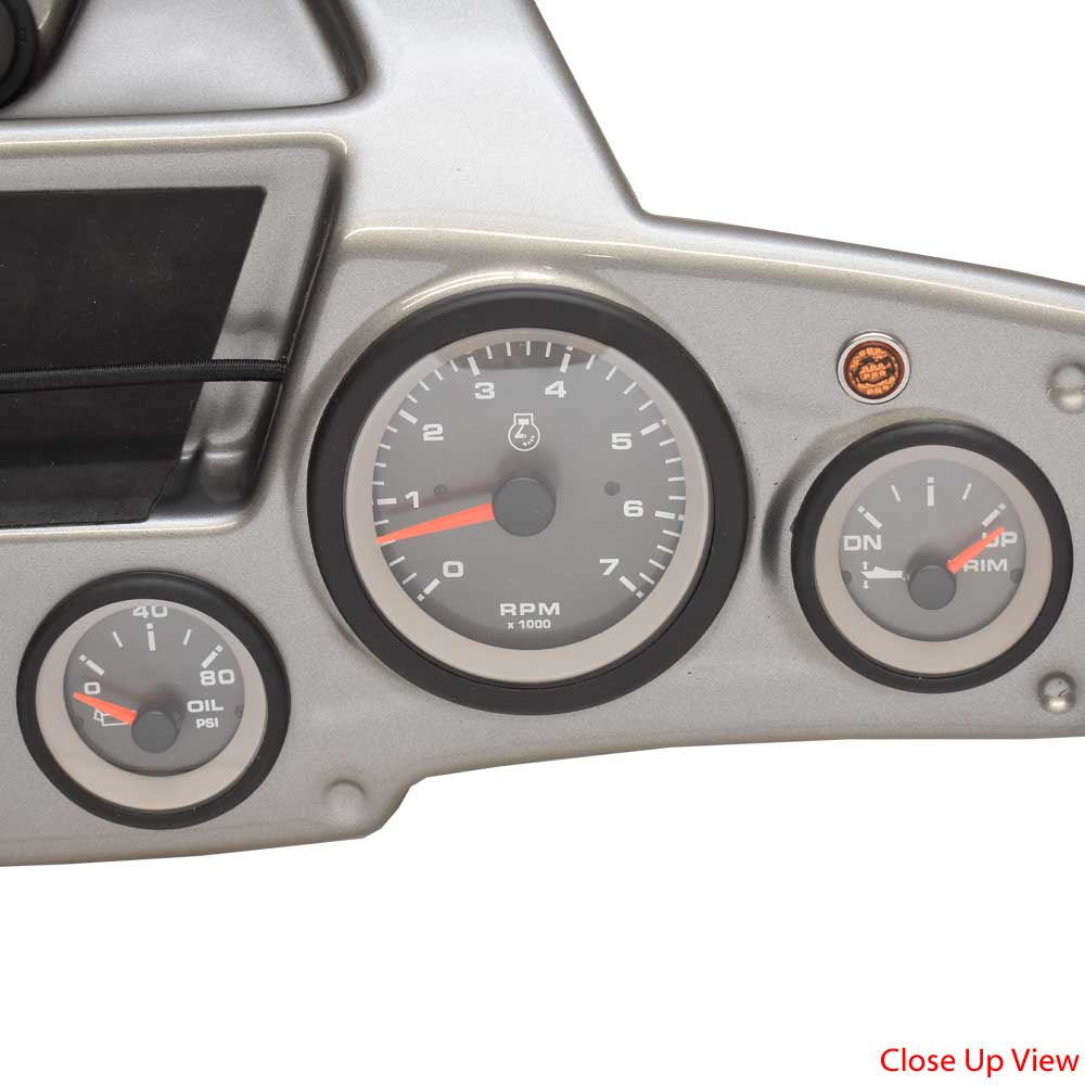 Teleflex Gauges Gray Set of 3 Dash Panel Kit Y940192