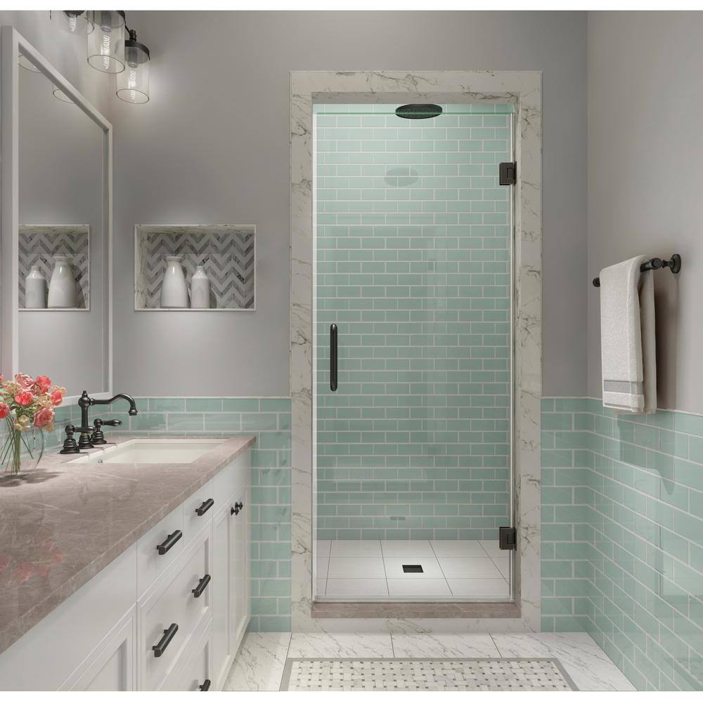 Oil Rubbed Bronze Frameless Shower Door M397