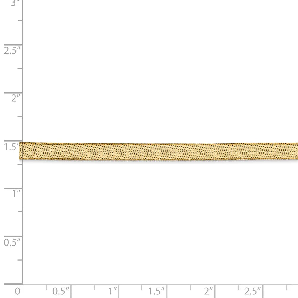 14kt Yellow Gold Herringbone Chain 16 inch Lobster Clasp Z5209