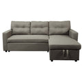 Beige Reversible Sleeper Sofa with Storage I613038