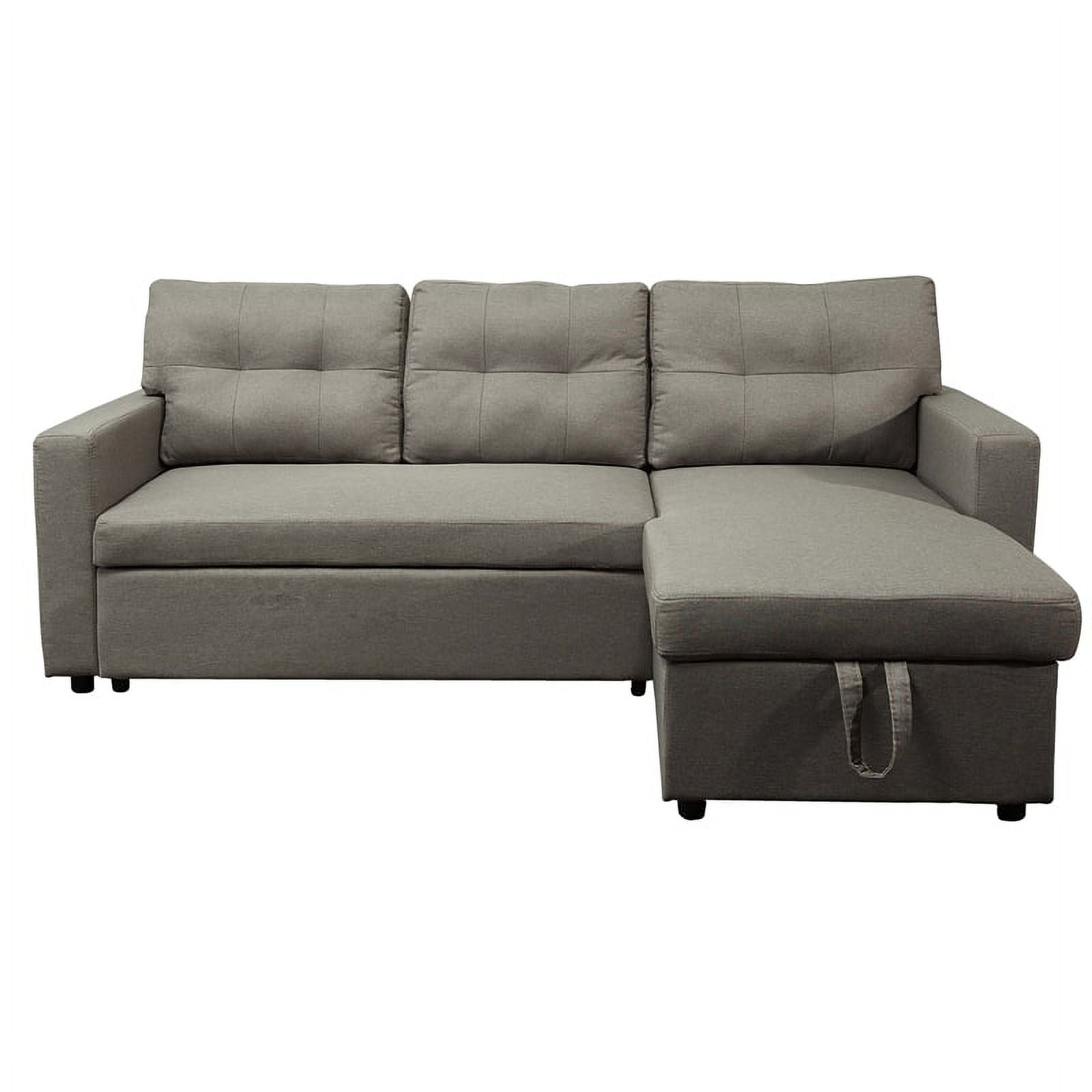 Beige Reversible Sleeper Sofa with Storage I613038