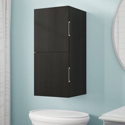 Black Wood Linen Cabinet K377881