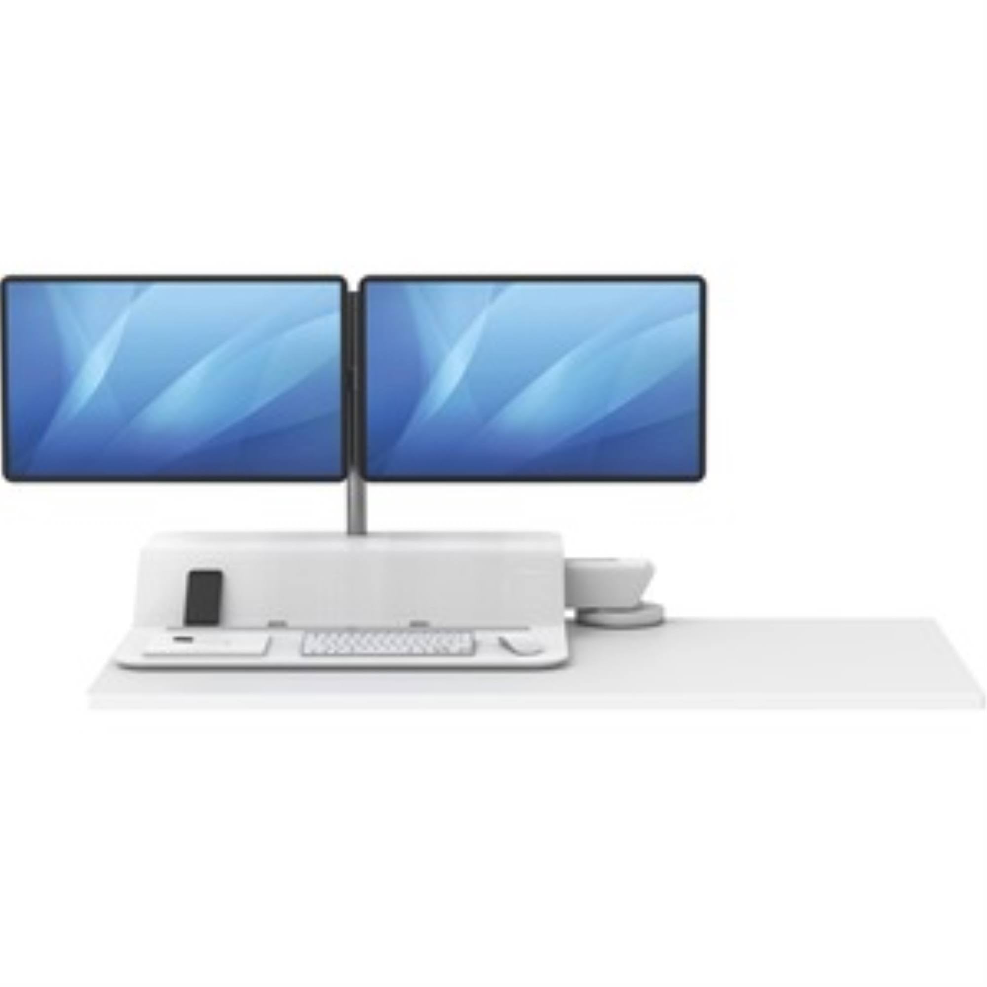 White Dual Sit-Stand Workstation V1928