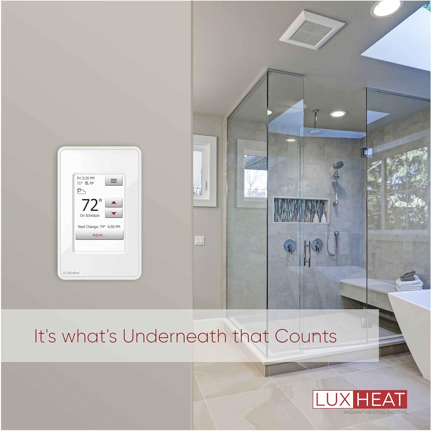20 Sqft 120v Electric Radiant Floor Heating System Under Tile with WiFi Programmable Thermostat J9814
