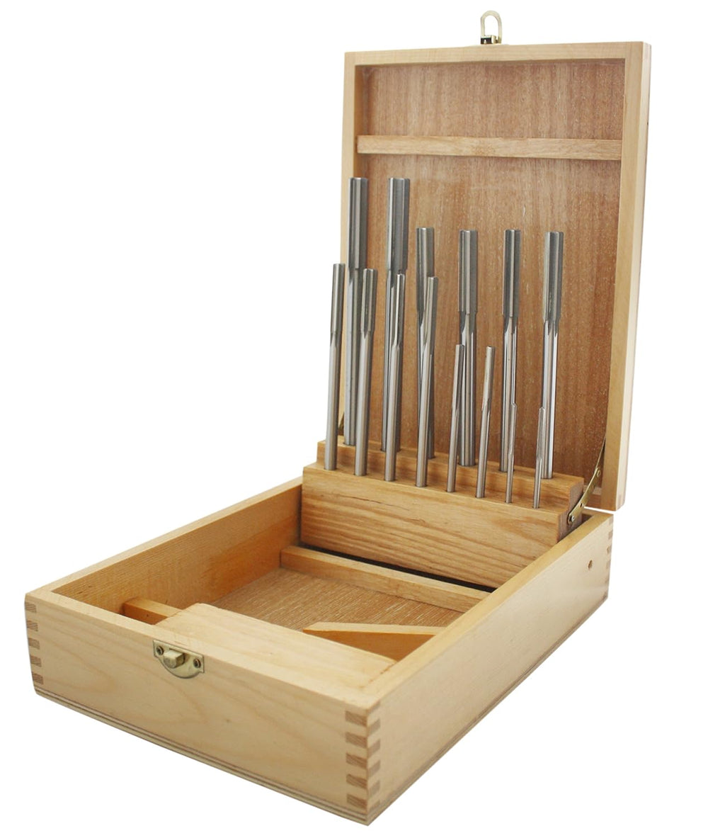 14 Pc H.S.S. Chucking Reamer Set in Fitted Case U33518