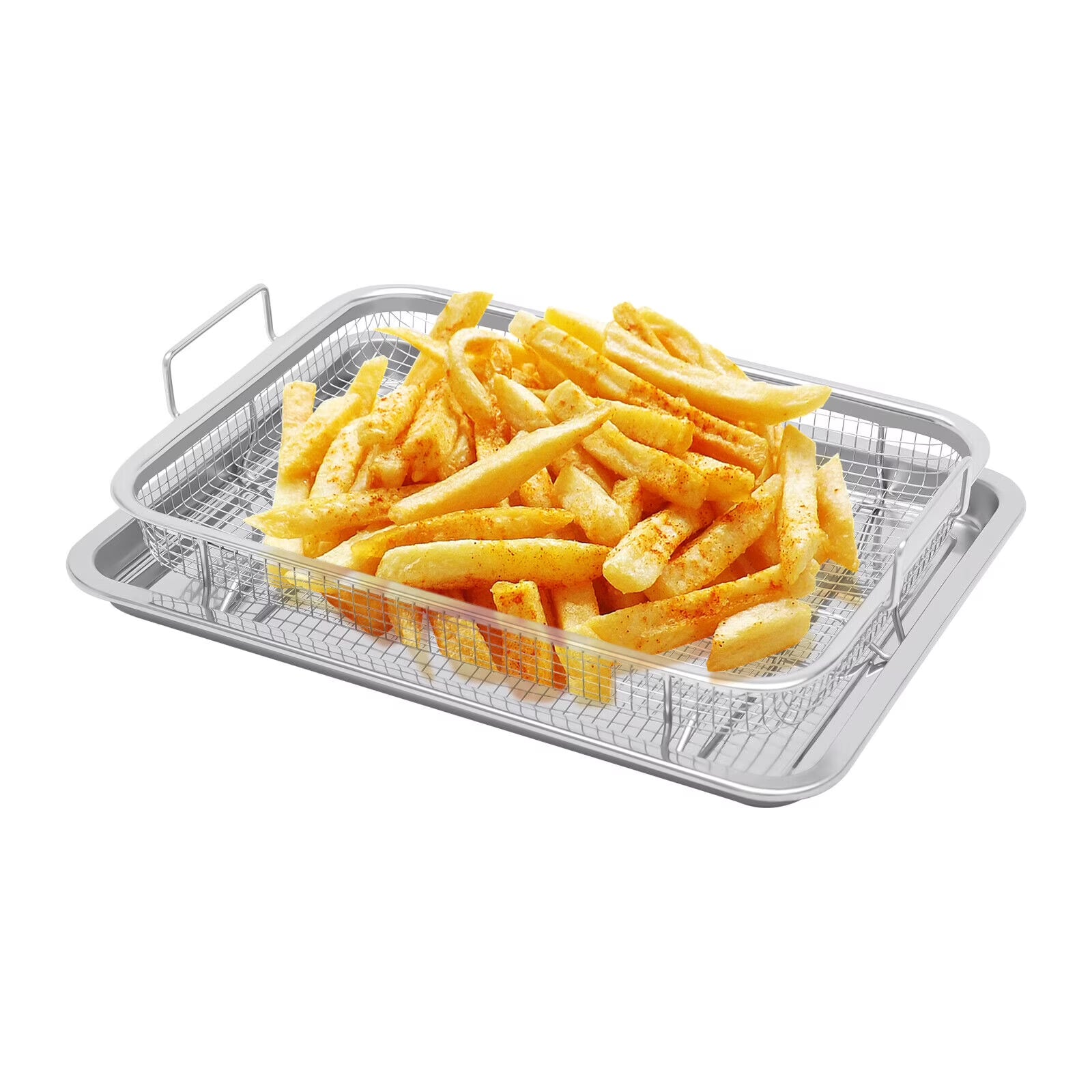 12.6inch Stainless Steel Air Fryer Basket & Tray Set Z7910