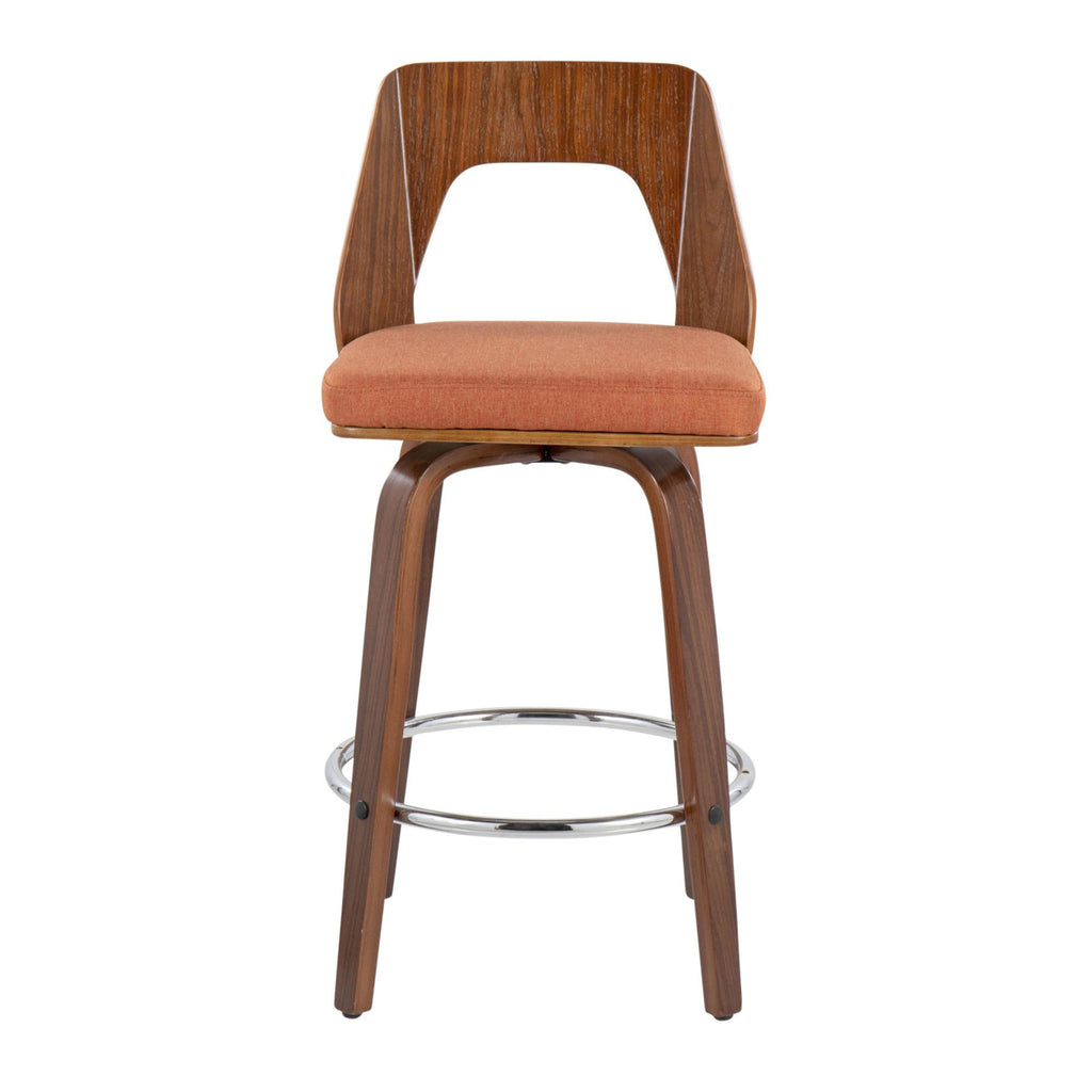 Mid-Century Modern Counter Stool Set Of 2 D445148
