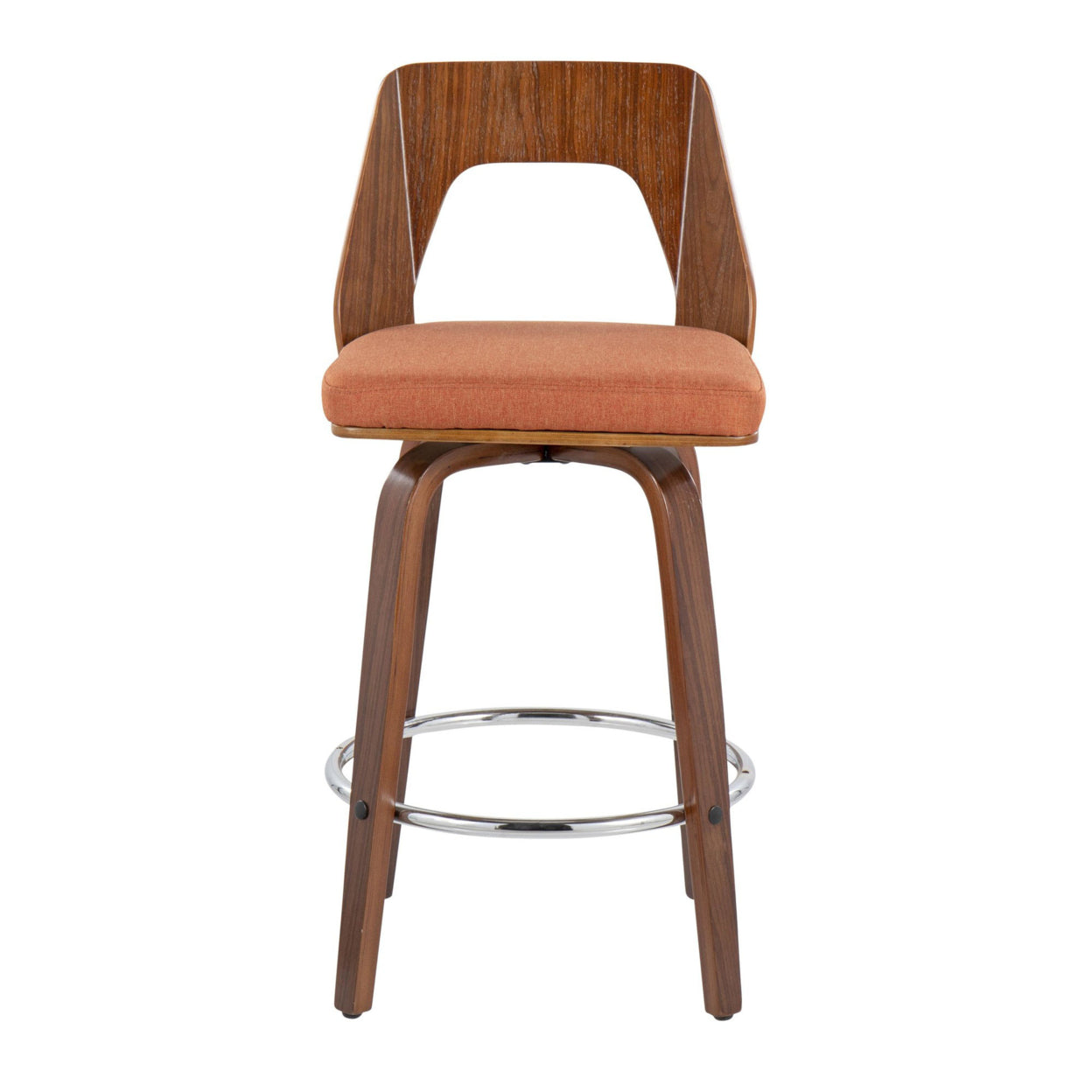 Mid-Century Modern Counter Stool Set Of 2 D445148