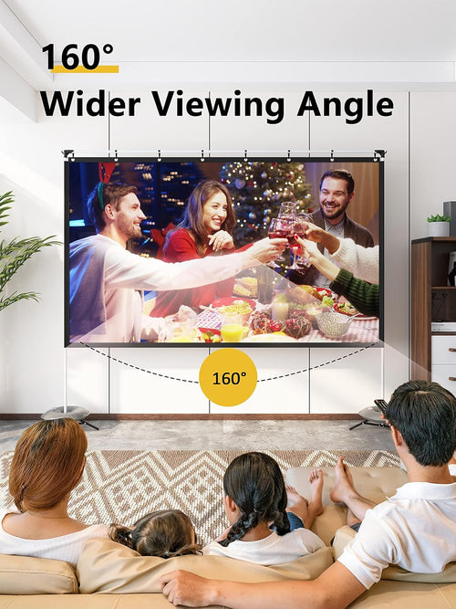 100 Inch 16:9 Portable Projector Screen with Stand and Carry Bag N3442