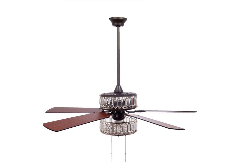 Silver Geometric Ceiling Fan X774815